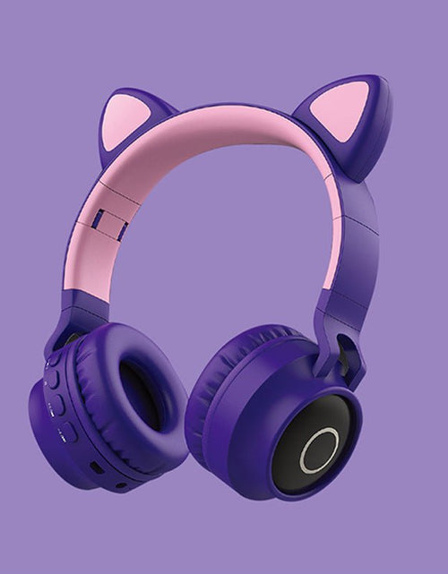 Load image into Gallery viewer, LED Light Cat Ear Headphones Wireless Bluetooth 5.0 Headset Portable Foldable Kids Headphone With Microphone Best Gift 2668south
