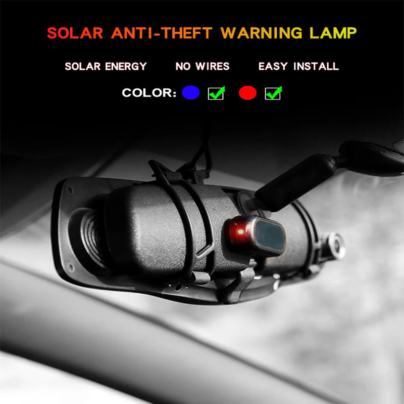 LED Warning Light Fake Solar Power Alarm Lamp Security System Warning Theft Flash Blinking Anti-Theft Caution LED Light Car New 2668south