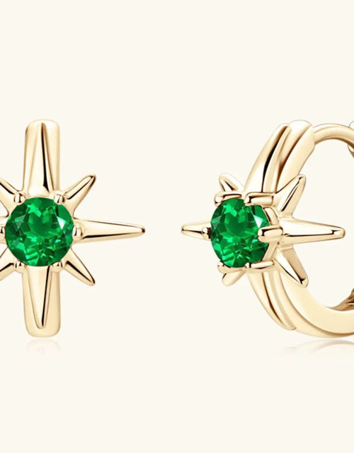 Load image into Gallery viewer, Lab-Grown Emerald Huggie Earrings 2668south
