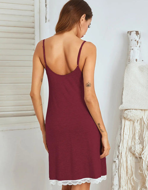 Load image into Gallery viewer, Lace Detail V-Neck Lounge Dress 2668south
