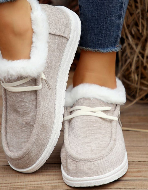 Load image into Gallery viewer, Lace Up Round Toe Furry Sneakers 2668south
