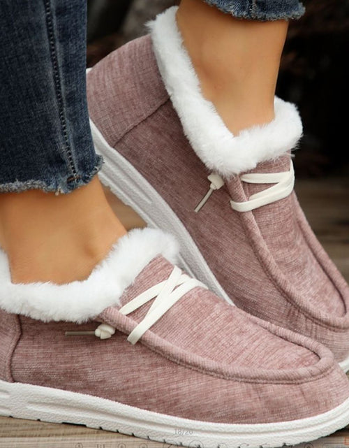 Load image into Gallery viewer, Lace Up Round Toe Furry Sneakers 2668south
