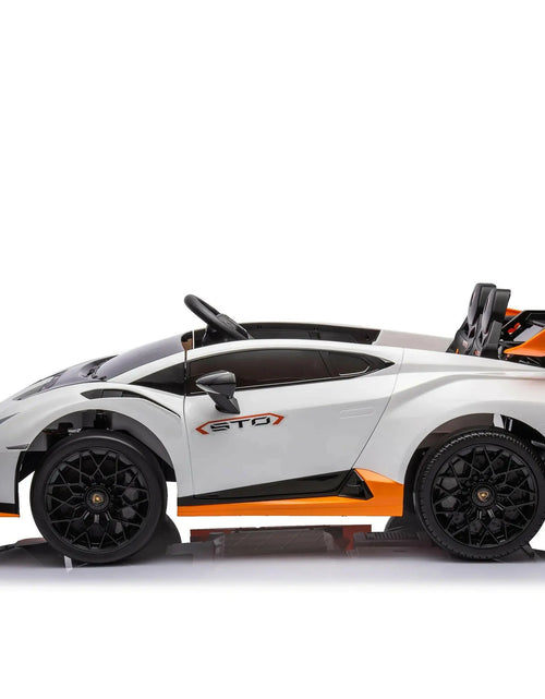 Load image into Gallery viewer, Lamborghini 24 V Ride on Sports Car with Remote Control, Licensed Lamborghini STO Battery Powered Ride on Toy Cars W/Dynamic Music/360° Spin/Drift/Bluetooth/Led Light, Electric Car for Kids 3-8, Gray 2668south
