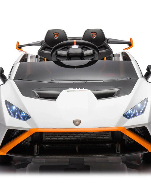 Load image into Gallery viewer, Lamborghini 24 V Ride on Sports Car with Remote Control, Licensed Lamborghini STO Battery Powered Ride on Toy Cars W/Dynamic Music/360° Spin/Drift/Bluetooth/Led Light, Electric Car for Kids 3-8, Gray 2668south
