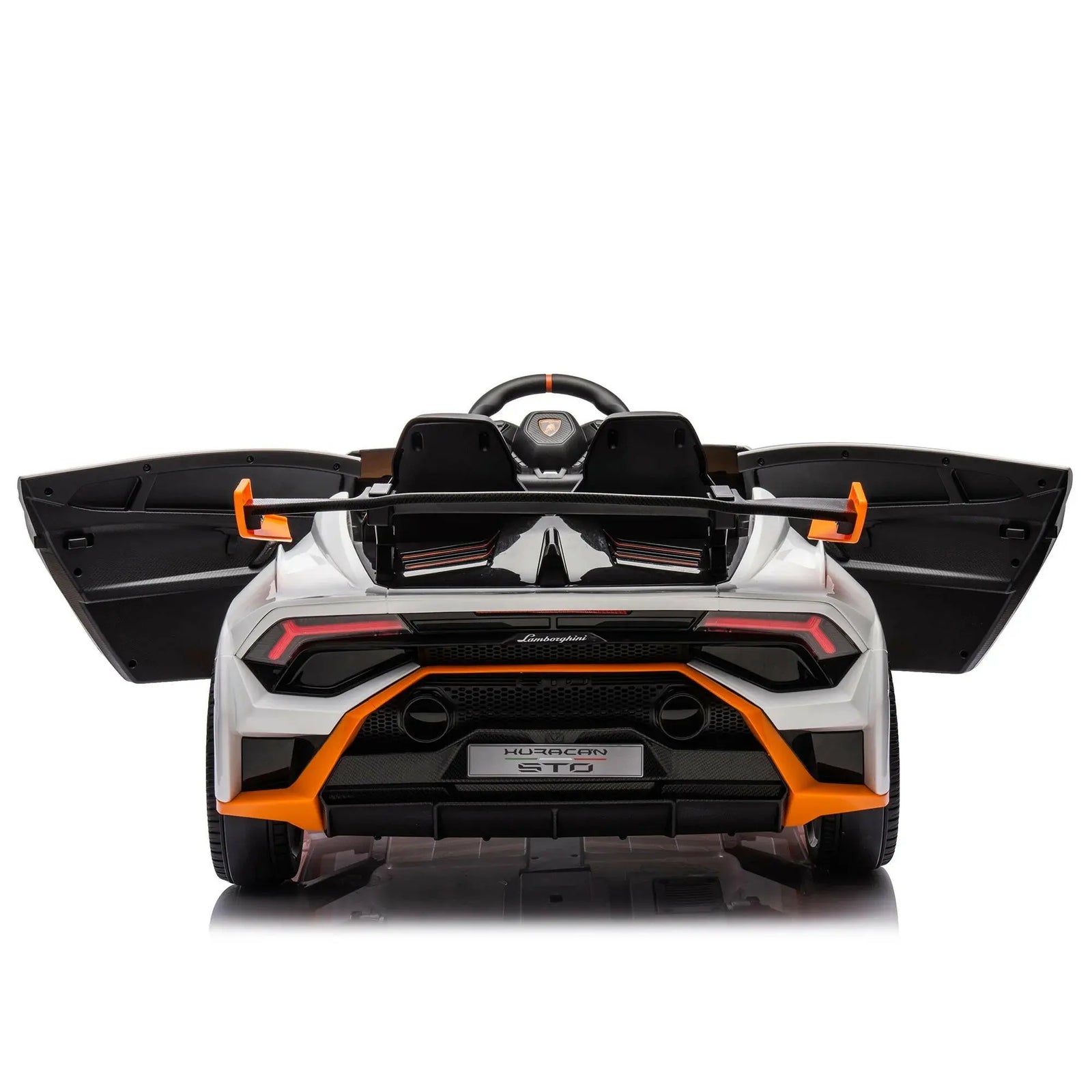 Lamborghini 24 V Ride on Sports Car with Remote Control, Licensed Lamborghini STO Battery Powered Ride on Toy Cars W/Dynamic Music/360° Spin/Drift/Bluetooth/Led Light, Electric Car for Kids 3-8, Gray 2668south