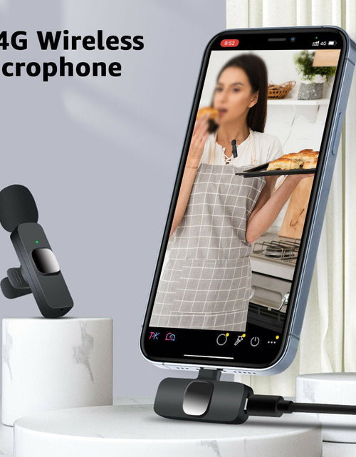 Load image into Gallery viewer, Lavalier Mini Microphone Wireless Audio Video Recording With Phone Charging Wireless Lavalier Microphone Broadcast Lapel Microphones Set Short Video Recording Chargeable Handheld Microphone Live Stre 2668south
