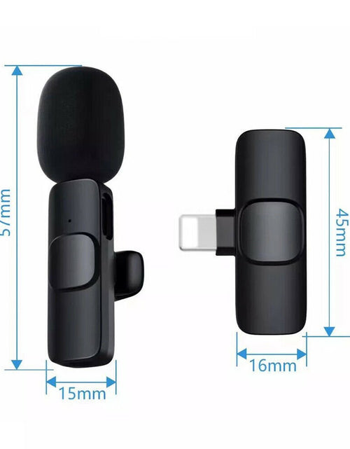 Load image into Gallery viewer, Lavalier Mini Microphone Wireless Audio Video Recording With Phone Charging Wireless Lavalier Microphone Broadcast Lapel Microphones Set Short Video Recording Chargeable Handheld Microphone Live Stre 2668south
