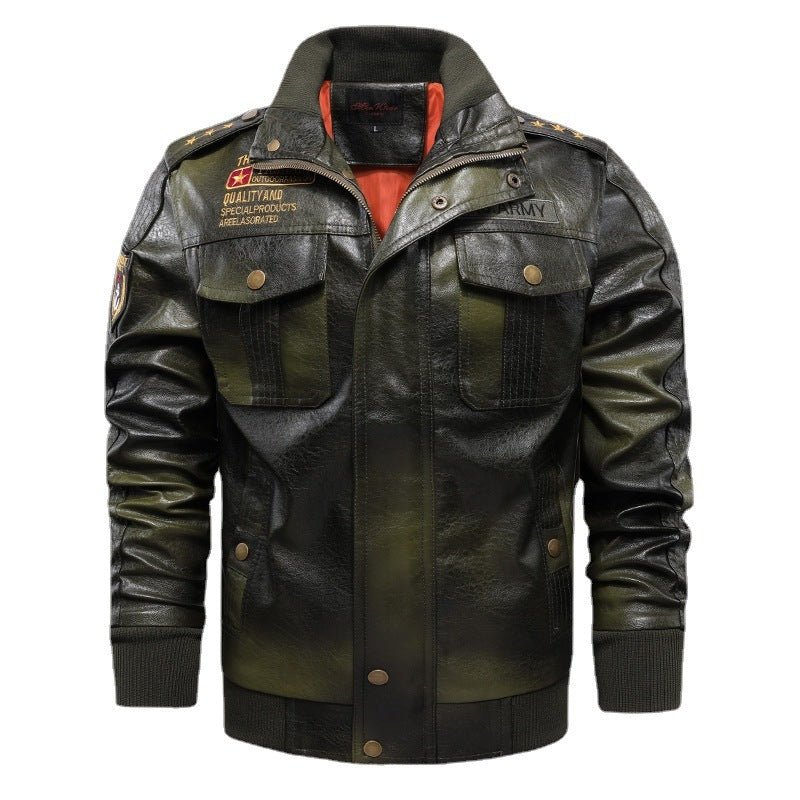 Leather Jacket Men's Stand-up Collar Slim Fit Short 2668south