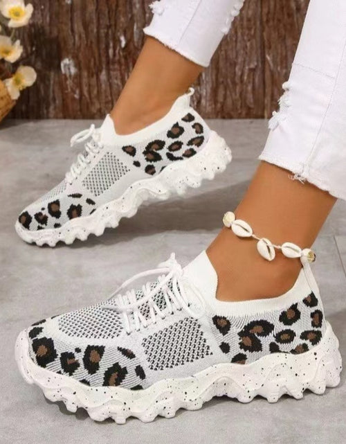 تحميل الصورة إلى عارض المعرض، Leopard Mesh Round Toe Athletic 2668south
