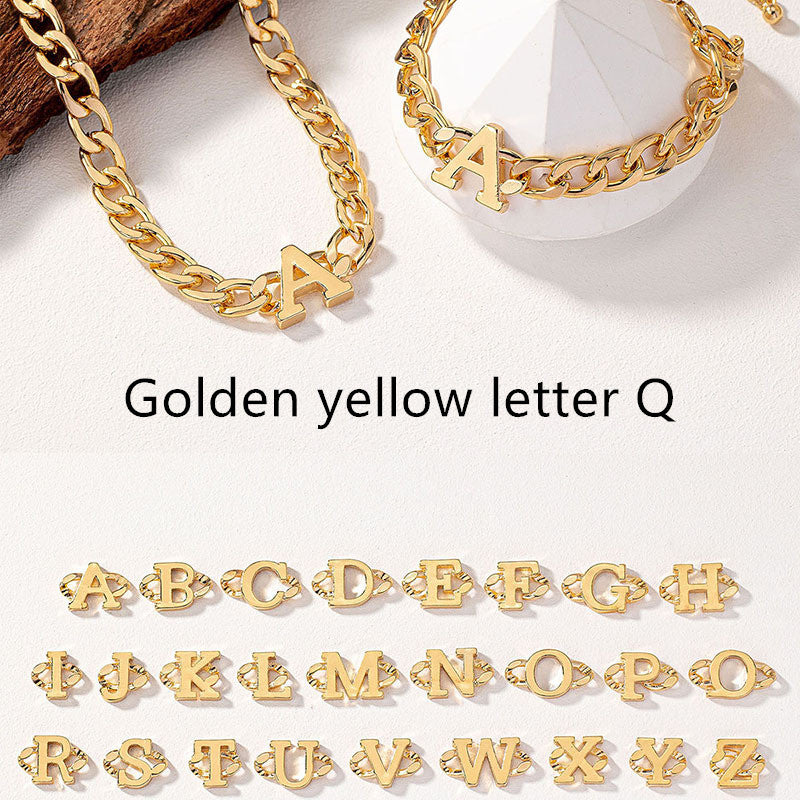 Letter Necklace Bracelet Set Fashion Women 2668south