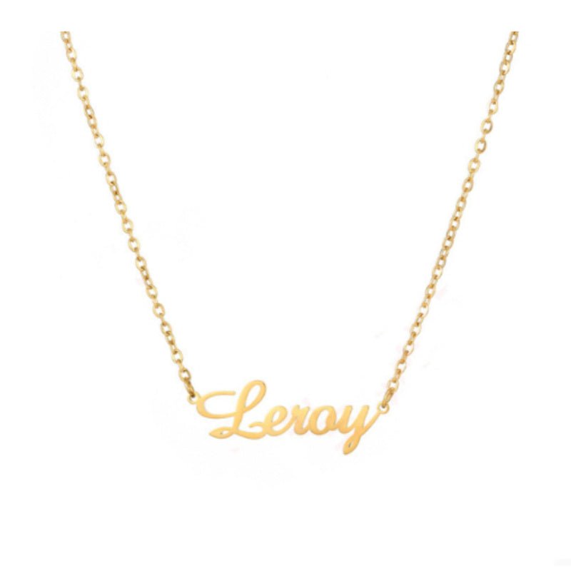 Letter Pendant Electroplated With 18K Gold Custom Name 2668south