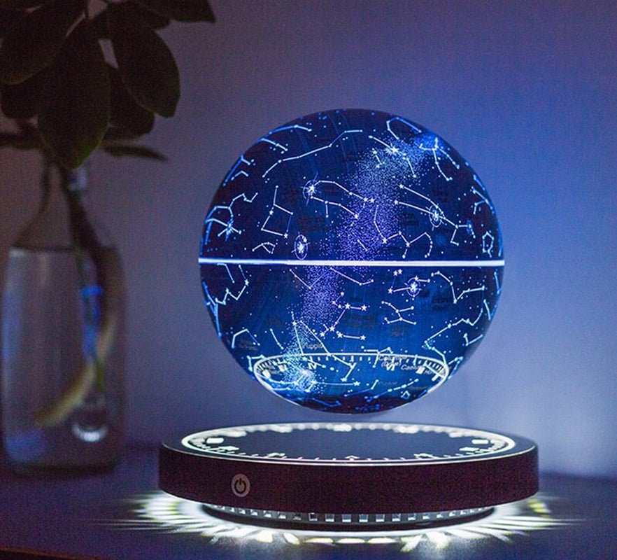 Levitating Lamp Magnetic Levitation Globe LED Earth Floating Lamp Rotating Globe Zodiac Bedside Lights Novelty Christmas Gifts 2668south