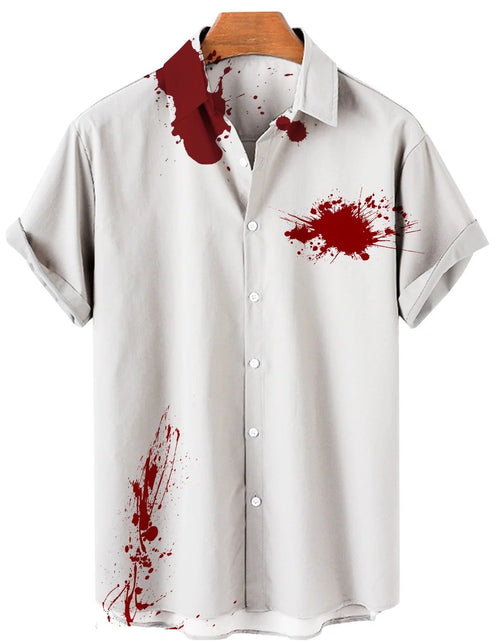 Load image into Gallery viewer, Loose Bloody Printed Casual Men&#39;s Clothing Shirt 2668south
