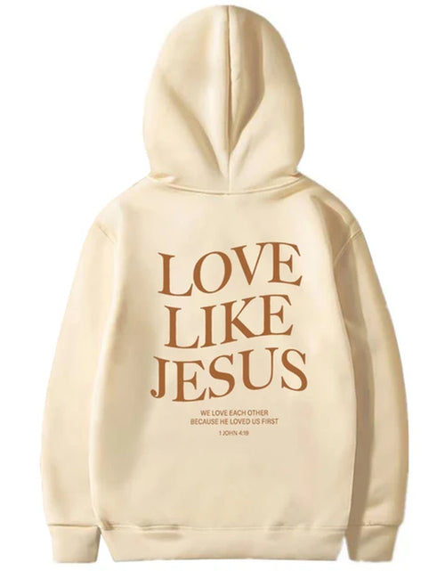 Load image into Gallery viewer, Love like Jesus Inspirational Christian Hoodie Faith Based Religious Hoodies Christian Apparel Bible Verse Jesus Sweatshirt Top 2668south
