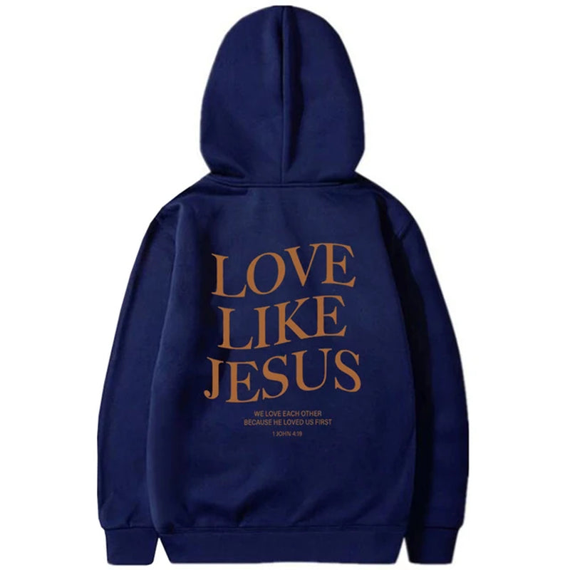 Love like Jesus Inspirational Christian Hoodie Faith Based Religious Hoodies Christian Apparel Bible Verse Jesus Sweatshirt Top 2668south