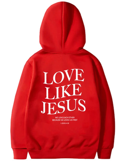 Load image into Gallery viewer, Love like Jesus Inspirational Christian Hoodie Faith Based Religious Hoodies Christian Apparel Bible Verse Jesus Sweatshirt Top 2668south
