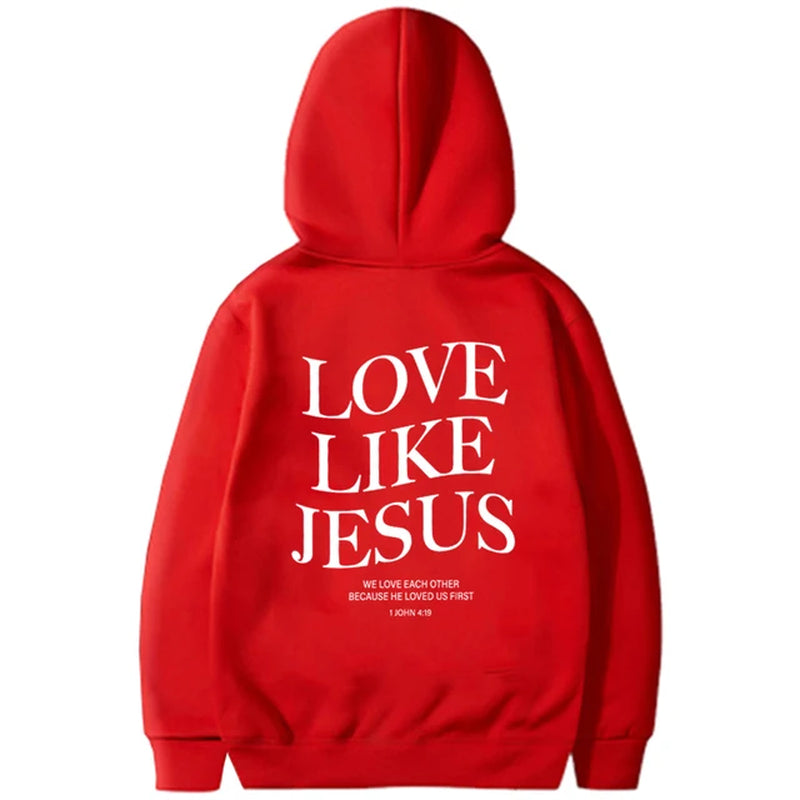 Love like Jesus Inspirational Christian Hoodie Faith Based Religious Hoodies Christian Apparel Bible Verse Jesus Sweatshirt Top 2668south