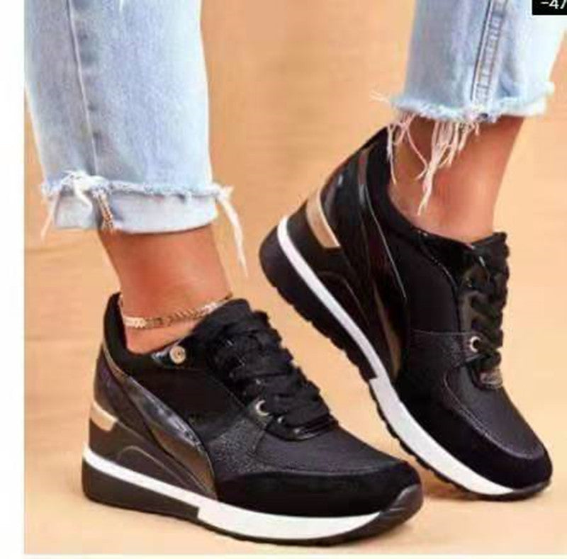 Low Cut Daily Black Breathable Female Round Toe Women's Shoes 2668south