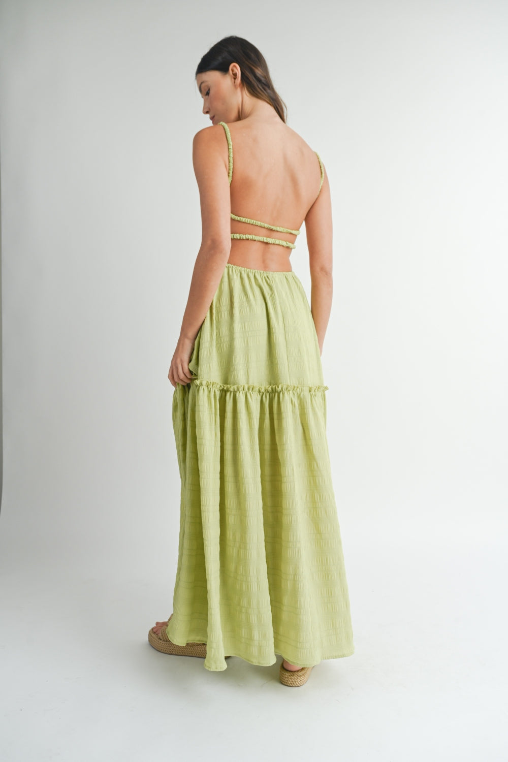 MABLE Cutout Waist Backless Maxi Dress 2668south