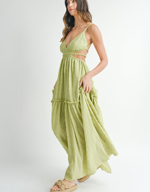 Load image into Gallery viewer, MABLE Cutout Waist Backless Maxi Dress 2668south
