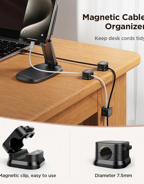 Load image into Gallery viewer, Magnetic Cable Clips Cable Smooth Adjustable Cord Holder under Desk Cable Management Wire Keeper Cable Organizer Holder 2668south
