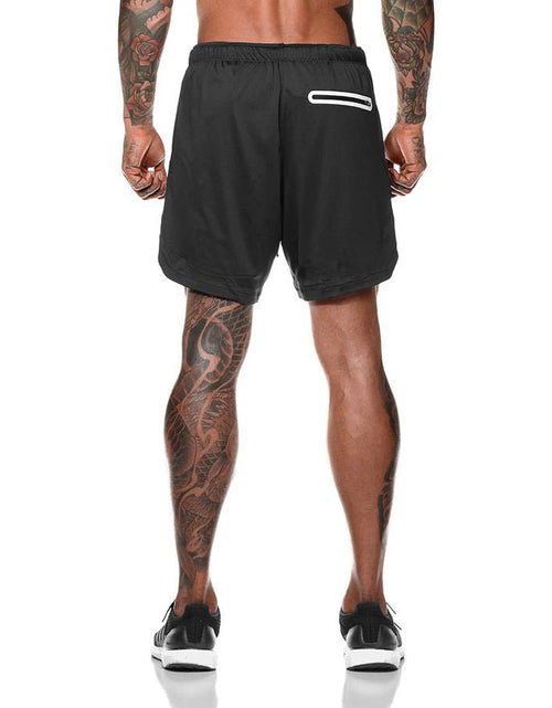 Load image into Gallery viewer, Men 2 in 1 Running Shorts Jogging Gym Fitness Training Quick Dry Beach Short Pants Male Summer Sports Workout Bottoms Clothing 2668south
