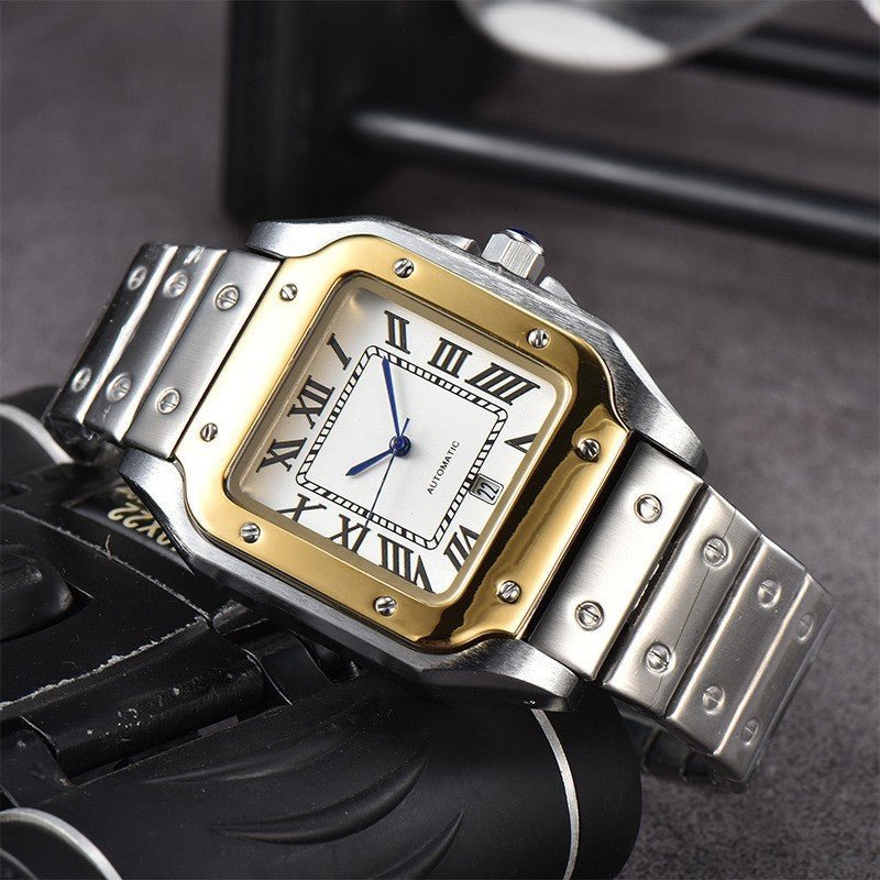 Men's 3-pin Quartz Square All-steel Watch 2668south