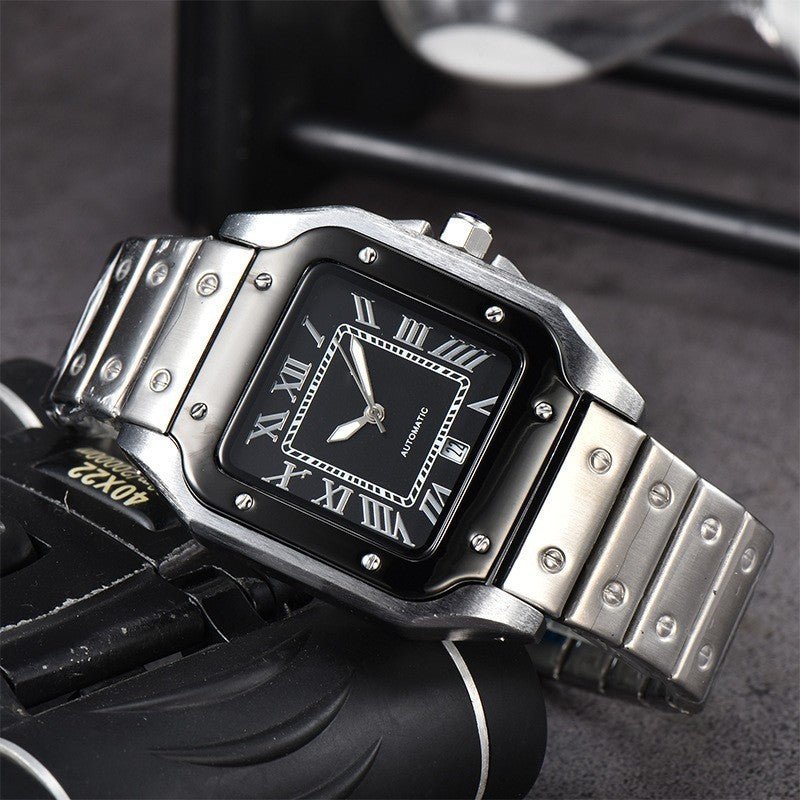 Men's 3-pin Quartz Square All-steel Watch 2668south