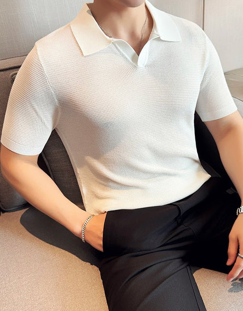 Load image into Gallery viewer, Men&#39;s Breathable Casual V-neck Lapel Polo Shirt 2668south
