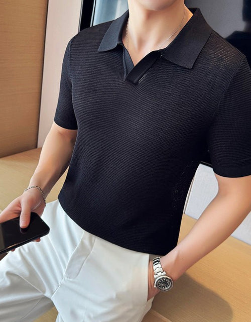 Load image into Gallery viewer, Men&#39;s Breathable Casual V-neck Lapel Polo Shirt 2668south
