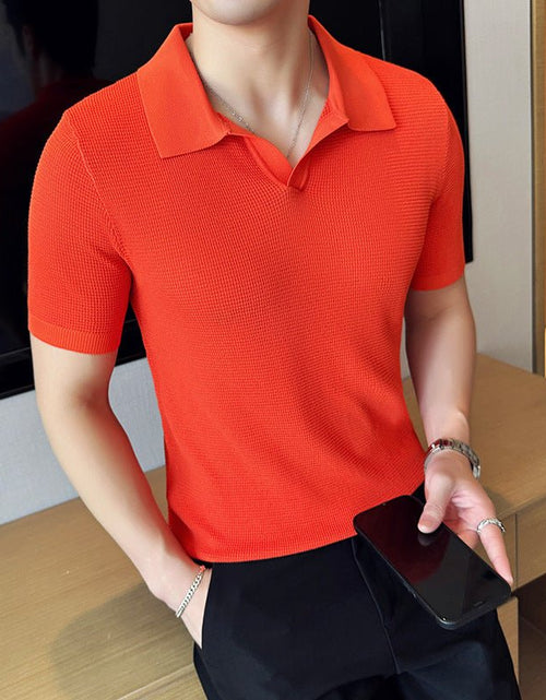 Load image into Gallery viewer, Men&#39;s Breathable Casual V-neck Lapel Polo Shirt 2668south
