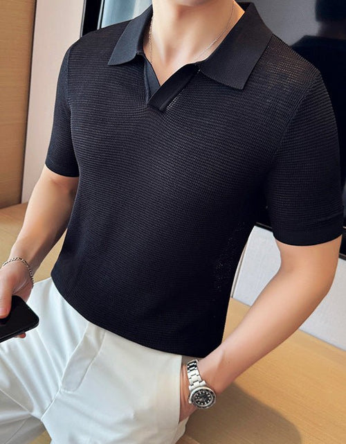 Load image into Gallery viewer, Men&#39;s Breathable Casual V-neck Lapel Polo Shirt 2668south
