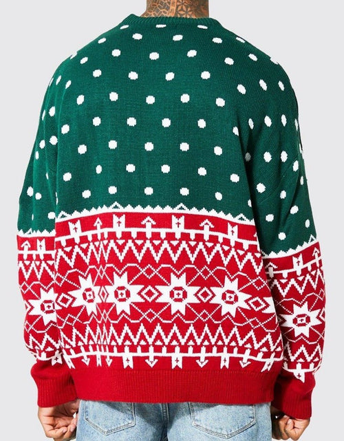 Load image into Gallery viewer, Men&#39;s Christmas Jacquard Loose-fitting Sweater 2668south
