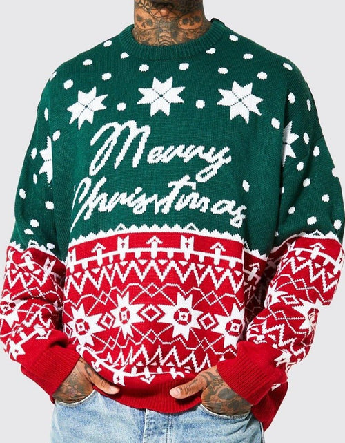 Load image into Gallery viewer, Men&#39;s Christmas Jacquard Loose-fitting Sweater 2668south
