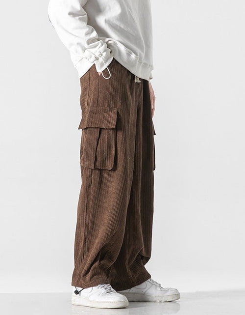 Load image into Gallery viewer, Men&#39;s Corduroy Loose Wide Leg Straight All-matching Casual Pants 2668south
