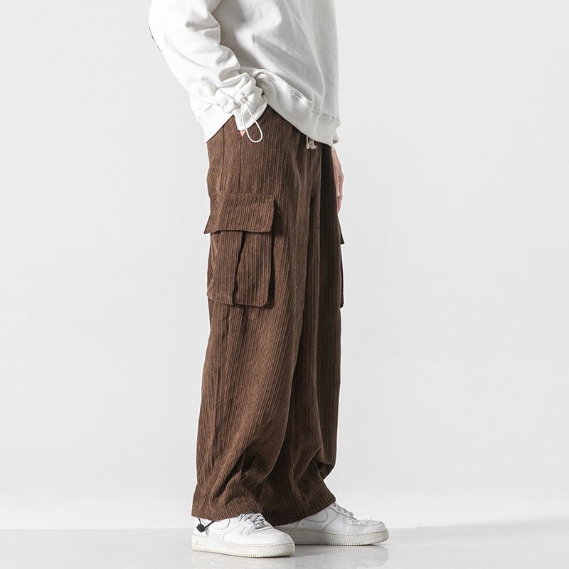 Men's Corduroy Loose Wide Leg Straight All-matching Casual Pants 2668south