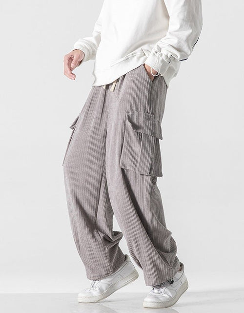 Load image into Gallery viewer, Men&#39;s Corduroy Loose Wide Leg Straight All-matching Casual Pants 2668south
