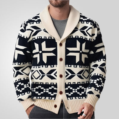 Men's European And American Retro Heavy-duty Jacquard Sweater 2668south