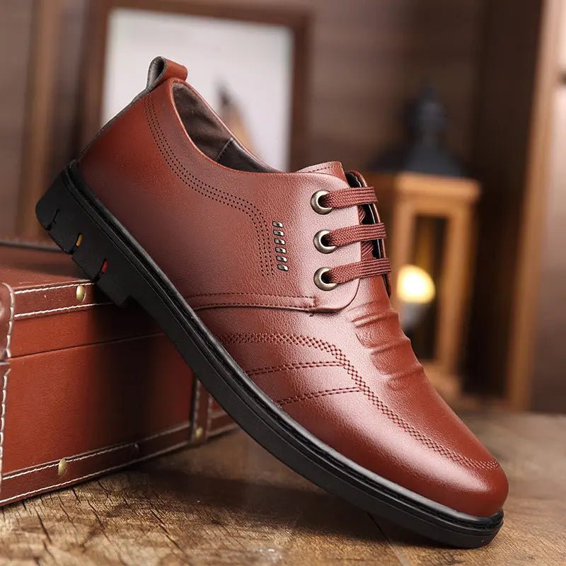 Men's Leather Shoes Fall Business Formal Wear Breathable Casual 2668south