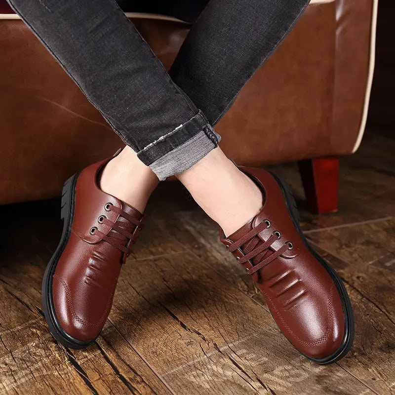 Men's Leather Shoes Fall Business Formal Wear Breathable Casual 2668south