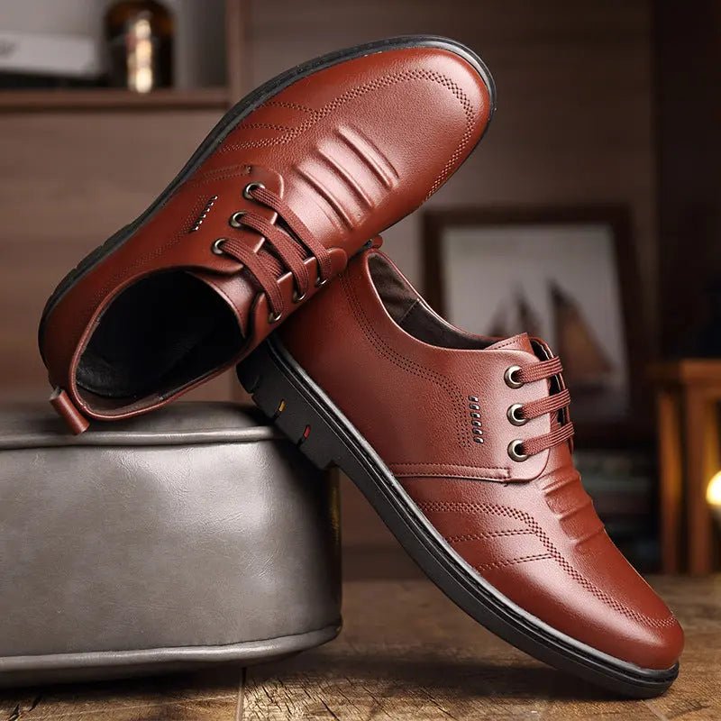 Men's Leather Shoes Fall Business Formal Wear Breathable Casual 2668south