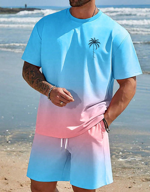 Load image into Gallery viewer, Men&#39;s Loose Quick-drying T-shirt Shorts Two-piece Set 2668south
