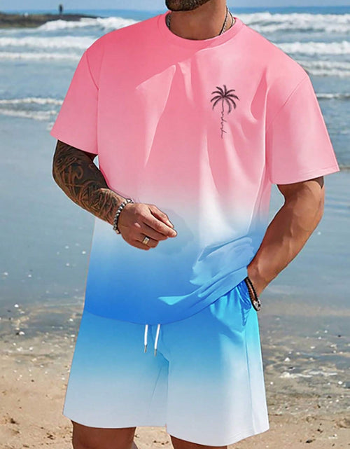 Load image into Gallery viewer, Men&#39;s Loose Quick-drying T-shirt Shorts Two-piece Set 2668south
