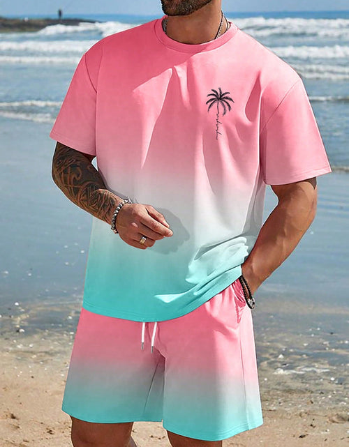 Load image into Gallery viewer, Men&#39;s Loose Quick-drying T-shirt Shorts Two-piece Set 2668south
