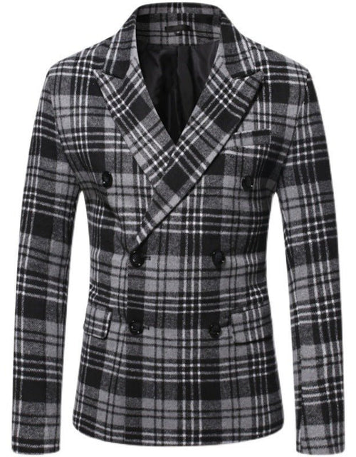 Load image into Gallery viewer, Men&#39;s Loose-fitting Sanding Thickened Plaid Suit 2668south
