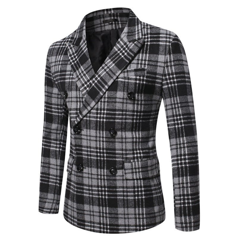 Men's Loose-fitting Sanding Thickened Plaid Suit 2668south