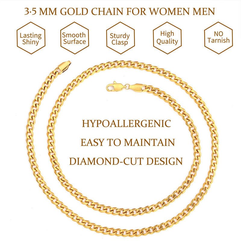 Men's Necklace Stainless Steel Cuban Link Chain 2668south