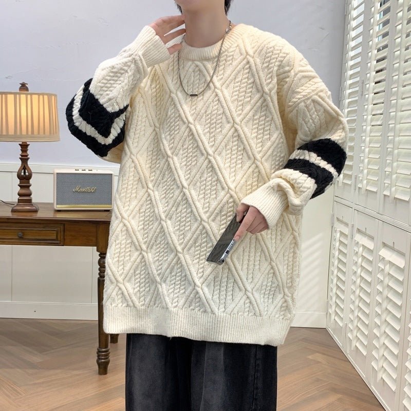 Men's Round Neck Brocade Sweater Autumn And Winter 2668south