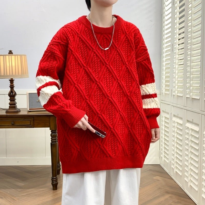 Men's Round Neck Brocade Sweater Autumn And Winter 2668south