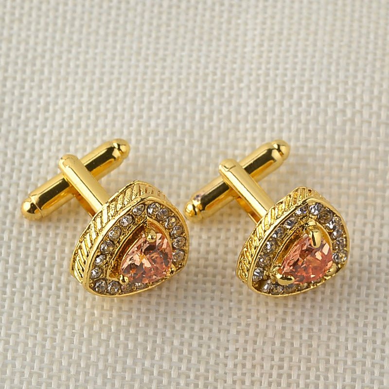 Men's Shirt Cufflinks Triangle Crystal French Diamond 2668south